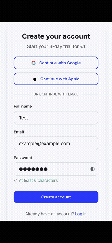 Rentrise mobile app onboarding: set filters and receive instant push alerts for matching rentals